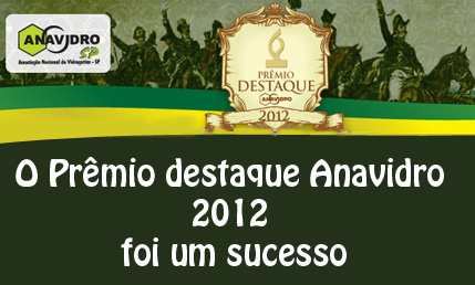 Capa: Prêmio Destaque ANAVIDRO 2012